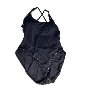 MICHAEL MICHAEL KORS Women's Black Studded‎ Swimsuit Size 10